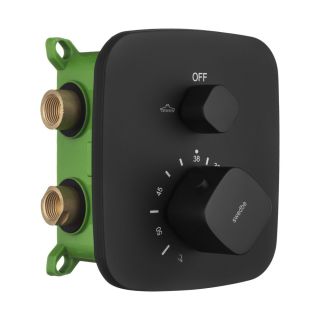 Встраиваемый смеситель Swedbe Platta 9031B термостатический подключение на два выхода чёрный